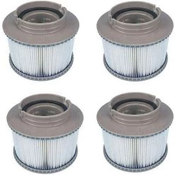 DECKON Mscomft MSPA Cartouches De Rechange De Filtre Pour Tous Les Modèles Whirlpool Spas Swimming Piscine,Cartouches Filtrantes Avec Filet Pour MSpa Les Spas Bubble Spa (4 Pièces)