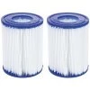 LIFCAUSAL Lot De 2 Cartouches De Filtre De Piscine Pour Pompes De Filtration De Piscine Intex Type A, Filtre De Rechange Pour Piscine, Blanc
