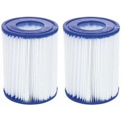 LIFCAUSAL Lot De 2 Cartouches De Filtre De Piscine Pour Pompes De Filtration De Piscine Intex Type A, Filtre De Rechange Pour Piscine, Blanc