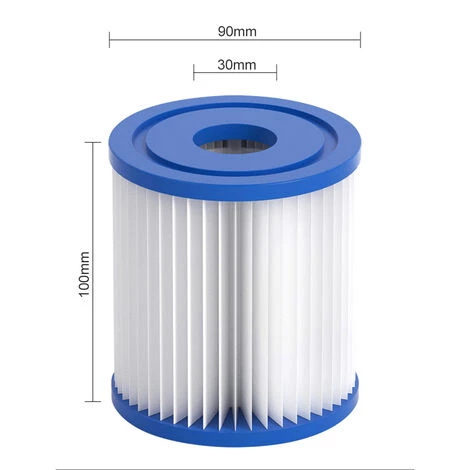 TANCYCO Cartouches De Filtre De Piscine Pour Remplacement De Pompes De Filtre De Piscine De Filtre à Cartouche Intex Type D – Image 2