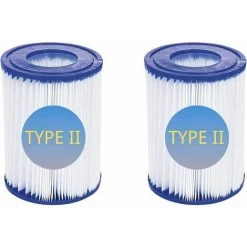 SINCèREETALI Lot De 2 Cartouches De Filtre De Piscine De Type II – Compatible Avec Les Filtres Bestway 58094 – Accessoires De Filtre De Piscine Gonflable De Rechange Pour Spa