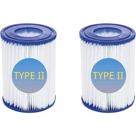 SINCèREETALI Lot De 2 Cartouches De Filtre De Piscine De Type II – Compatible Avec Les Filtres Bestway 58094 – Accessoires De Filtre De Piscine Gonflable De Rechange Pour Spa