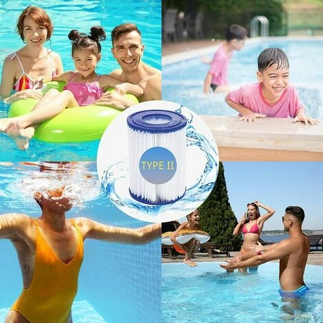 SINCèREETALI Lot De 2 Cartouches De Filtre De Piscine De Type II – Compatible Avec Les Filtres Bestway 58094 – Accessoires De Filtre De Piscine Gonflable De Rechange Pour Spa – Image 3