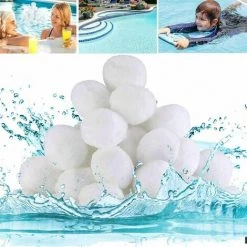 FOZIY Boules Filtrantes Pour Systèmes De Filtration à Sable, Boules Filtrantes De 700 G Remplacent 25 Kg De Sable Filtrant, Boules Filtrantes Pour Filtres De Piscine, Systèmes De Filtration De Piscine, Pompes De Filtration，Fonepro