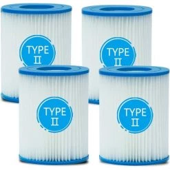 MOWZE Filtre Piscine Typ II Cartouche De Filtre Pour Bestway 58094, Taille 2 Cartouches Filtrantes De Spa De Piscine, Lot De 4 Lot De 4