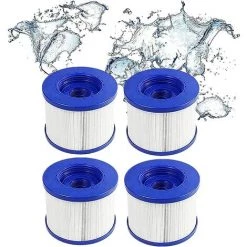 MOWZE Lot De 4 Cartouches Filtrantes De Rechange Pour Spa Hot Tub/Clever Spa - Avec Filetage à Vis - Pour Spa-N1407535/filtre Pour Mspa,Pour Spa Pool Filtre Kit D'entretien 4 Pièces