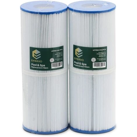 MOWZE Cartouche De Rechange Pour Pompe De Filtre PRB25-IN Convient Pour Pleatco PRB25-IN Darlly 42513 Europe SC704 Unicel C-4326 FC-2375 Magnum RD25 Spa - Eau Propre Et Salubre - 2 Pack 2 Pack