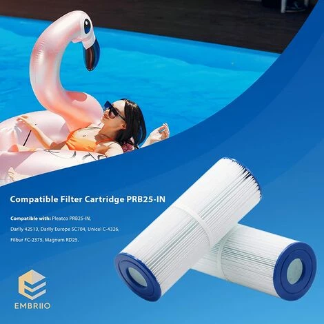 MOWZE Cartouche De Rechange Pour Pompe De Filtre PRB25-IN Convient Pour Pleatco PRB25-IN Darlly 42513 Europe SC704 Unicel C-4326 FC-2375 Magnum RD25 Spa - Eau Propre Et Salubre - 2 Pack 2 Pack – Image 3