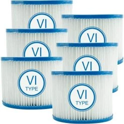 MOWZE Filtre Spa Pour Type VI,Filtre Spa Pour Lay-z-Spa,Cartouche Defiltre Piscine Type VI,pour Type VI 58323,58239,pour 90352E 6 Pack