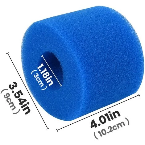 ENLENK Éponge Filtrante Type A, Lot De 4 Filtres De Piscine, Filtre Éponge Cartouche, Mousse Pour Filtre Piscine, Réutilisables Et Lavables, Pour Spa, Piscine – Image 2