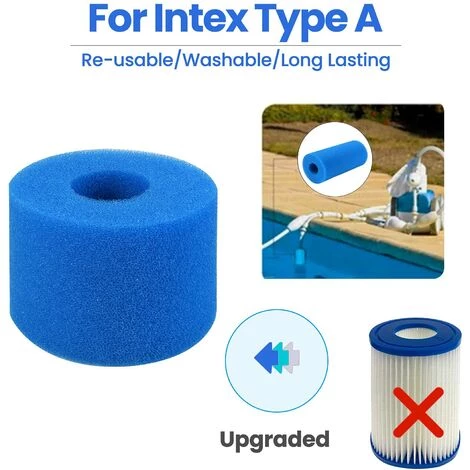 ENLENK Éponge Filtrante Type A, Lot De 4 Filtres De Piscine, Filtre Éponge Cartouche, Mousse Pour Filtre Piscine, Réutilisables Et Lavables, Pour Spa, Piscine – Image 5