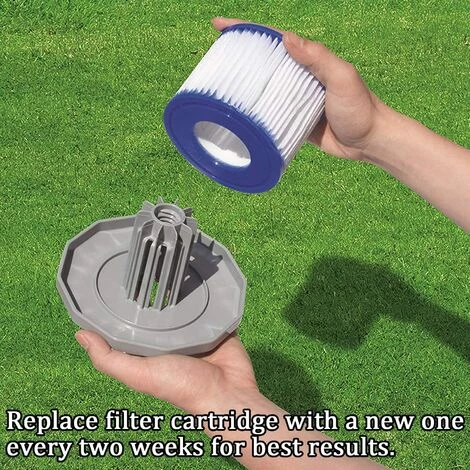 TINOR Paquet De 2 Cartouches Filtrantes VI De Rechange Pour Filtre De Piscine Bestway VI Pour Miami, Vegas, Palm Springs, Monaco, Taille Bestway, Accessoires De Filtre De Rechange â Image 3