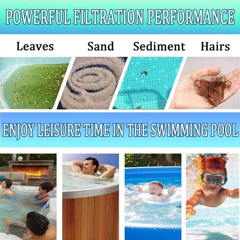 TINOR Paquet De 2 Cartouches Filtrantes VI De Rechange Pour Filtre De Piscine Bestway VI Pour Miami, Vegas, Palm Springs, Monaco, Taille Bestway, Accessoires De Filtre De Rechange â Image 5