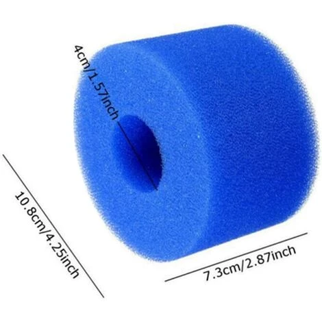 CARILLONSàVENT 8 Pièces Éponge Filtrante Type S1, Cartouche De Filtre En Mousse, Mousse Pour Filtre Piscine, Réutilisables Et Lavables, Filtre En Mousse Pour Spa, Piscine, Jacuzzi Carivent – Image 2