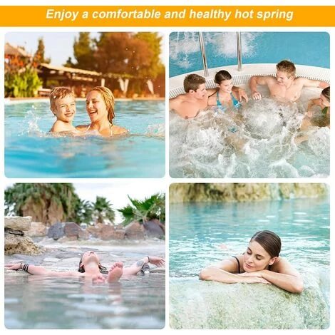 CESIèCLEFOU Filtre Spa Dure 4 Mois Cartouches De Filtres De Piscine à Cartouche Pièces Minérales Pour Spa Et Jacuzzi Cartouche Filtrante Pour Piscine Et Spa Cartouche Spa Bâton Filtre De Piscine, 2 Pièces Jaune Lefou â Image 5