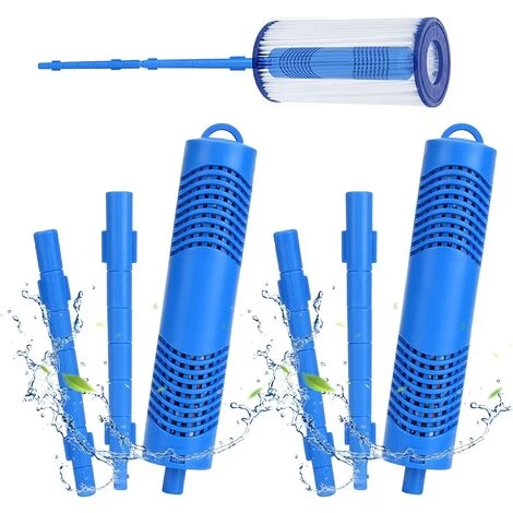 CESIèCLEFOU Filtre Spa Dure 4 Mois Cartouches De Filtres De Piscine à Cartouche Pièces Minérales Pour Spa Et Jacuzzi Cartouche Filtrante Pour Piscine Et Spa Cartouche Spa Bâton Filtre De Piscine, 2 Pièces Lefou