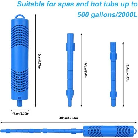 CESIèCLEFOU Filtre Spa Dure 4 Mois Cartouches De Filtres De Piscine à Cartouche Pièces Minérales Pour Spa Et Jacuzzi Cartouche Filtrante Pour Piscine Et Spa Cartouche Spa Bâton Filtre De Piscine, 2 Pièces Lefou â Image 5