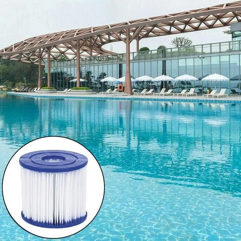 CESIèCLEFOU Lot De 4 Filtres Piscine Pour Taille I,filtres Pour Filtre Gonflable De Piscine,Cartouche De Rechange Pour Filtre De Piscine, Pour Le Nettoyage Des Tuyaux,Type I Lefou – Image 4