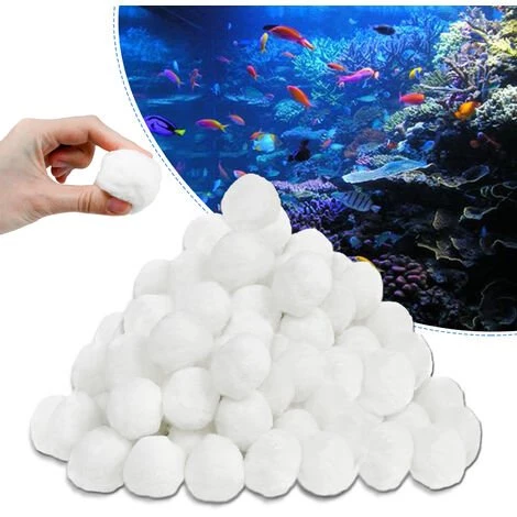 Froadp 700g Boules De Filtration Filtres De Piscine Boule D'Ouate Balles Filtrantes Pour Cuve De Filtration 700g Filterballs Peuvent Remplacer 25KG De Sable De Filtration Blanc