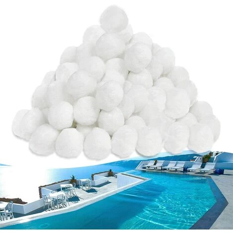 Froadp 700g Boules De Filtration Filtres De Piscine Boule D'Ouate Balles Filtrantes Pour Cuve De Filtration 700g Filterballs Peuvent Remplacer 25KG De Sable De Filtration Blanc – Image 4