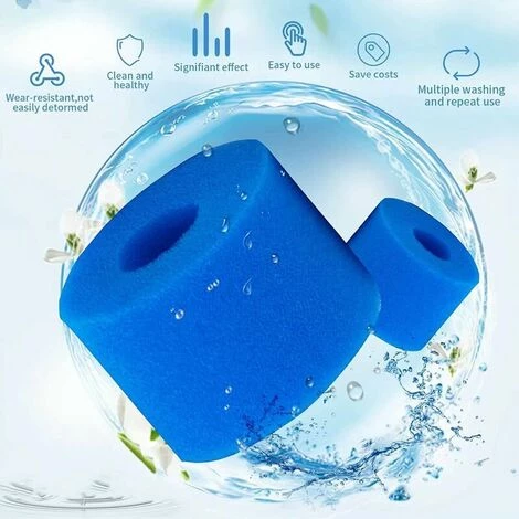 L'FLANEUR éponge Filtre S1 Pour Spa,Cartouche Filtre Piscine Pour Intex,Type S1 Pour Intex 29001E Pure Spa,Filtre S1 Spa Pour Intex Réutilisable, Filtre En Mousse Pour Spa, Piscine (4 Pcs) ANEUR – Image 3