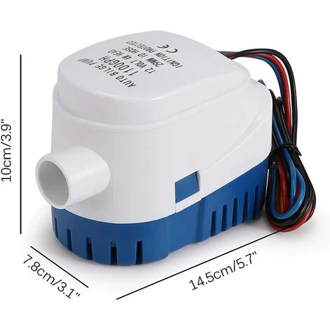 BDD Pompes De Cale, Pompe De Cale Automatique 12V 1100GPH Pompe à Eau Liquide Silencieuse Automatique Pour Pompe De Cale Marine Pompe à Eau Pour Bateaux, étangs, Piscines – Image 4