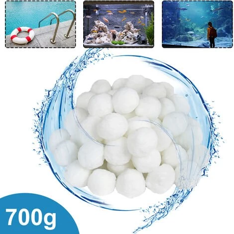 UISEBRT Balles Filtrantes Pour Piscine - 700 G - Pour Système De Filtration à Sable - Remplace 25 Kg De Sable Filtrant, Convient Pour La Piscine, Pompe De Filtration (700 G)