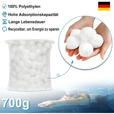 UISEBRT Balles Filtrantes Pour Piscine - 700 G - Pour Système De Filtration à Sable - Remplace 25 Kg De Sable Filtrant, Convient Pour La Piscine, Pompe De Filtration (700 G) – Image 4