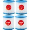 ZOLGINAH For Intex Piscine Cartouche De Filtre Type H 29007 Pour Filtre Pompes 28601, 28602 (4 PCS)