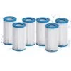 LIFCAUSAL Filtre De Piscine A Ou C (29000e/59900e) Pour Pompe De Piscine INTEX, Lot De 6 Cartouches De Filtre De Piscine, Filtres De Piscine De Type A/C Compatibles Avec Bestway, Piscines Hors Sol Summer Waves Et Pompes (blanc)