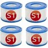 KAEJYIUT Lot De 4 Cartouches De Rechange S1 Pour Filtre De Piscine Intex 29001 - Pour Jardin Extérieur Type S1 PureSpa Easy Set - Cartouches Pour Filtre à Jacuzzi - Filtre S1