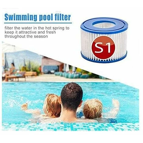 KAEJYIUT Lot De 4 Cartouches De Rechange S1 Pour Filtre De Piscine Intex 29001 - Pour Jardin Extérieur Type S1 PureSpa Easy Set - Cartouches Pour Filtre à Jacuzzi - Filtre S1 – Image 4