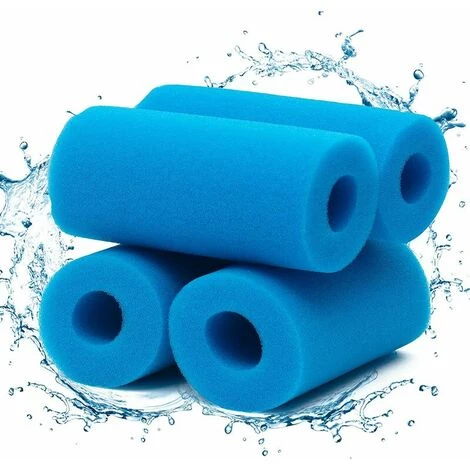 KAEJYIUT Filtre éponge Type A, Filtre Piscine En Mousse, Filtre Mousse Piscine Filtre éponge Pré-Filtre Mousse Cartouche éponge Lavable, Réutilisable. (4 Pièces)
