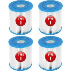 DONTODENT Cartouche Filtrante De Piscine Type I Pour Pompe De Piscine Bestway, Filtre De Piscine Gonflable, Installation Facile (lot De 4)