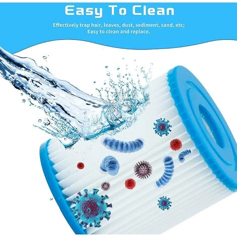 DONTODENT Cartouche Filtrante De Piscine Type I Pour Pompe De Piscine Bestway, Filtre De Piscine Gonflable, Installation Facile (lot De 4) – Image 4