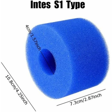 KAEJYIUT Lot De 2 Cartouches De Filtre En Mousse Réutilisables Pour Piscine Type Intex S1 – Image 3