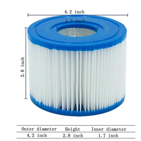 FVO Filtre De Piscine Pour Filtre De Piscine Gonflable Intex 29001E PureSpa Type S1 – Image 2