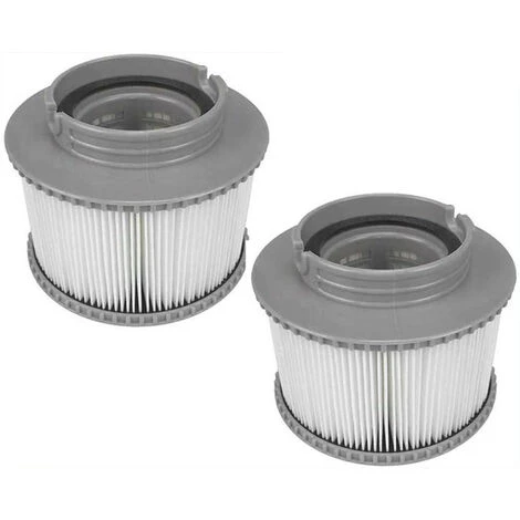 FVO Filtre De Piscine Gonflable Pour MSpa Spa Filtre De Piscine Filtre De Piscine Gonflable Gris Style Ancien, 2 Pièces