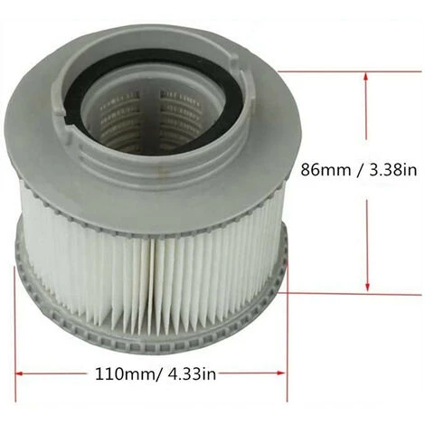 FVO Filtre De Piscine Gonflable Pour MSpa Spa Filtre De Piscine Filtre De Piscine Gonflable Gris Style Ancien, 2 Pièces – Image 2