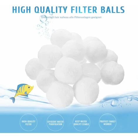 ECHOO 700g / 8L Boules De Filtre De Piscine, Balles Filtrantes,Média Filtre à Fibres Pour Piscine Filtres à Sable Filtrage De L'eau,Écologique, Léger Et Durable â Image 2