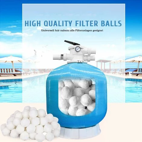 ECHOO 700g / 8L Boules De Filtre De Piscine, Balles Filtrantes,Média Filtre à Fibres Pour Piscine Filtres à Sable Filtrage De L'eau,Écologique, Léger Et Durable â Image 3