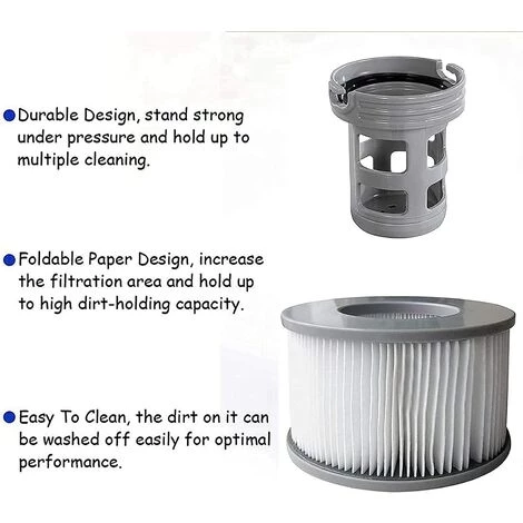 WAHAISON 2 Bases Cartouches Filtrantes Pour Piscines Gonflables MSPA - Adaptateur De Base Vissable Pour Cartouche Filtrante MSPA - Kit De Mise à Niveau - Filtre Pour Sous-marins Et Spa Chauds â Image 4