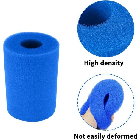 HABIENTôT Filtre Éponge, Éponge De Cartouche Filtrante, éponge De Filtre De Piscine, Cartouche De Remplacement Lavable Réutilisable, Filtre D'éponge De Filtre De Bain à Remous 2 Pièces 20x10cm, Oi-FRIS – Image 4