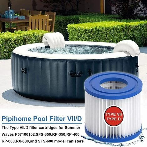 TANèTUE Cartouche Filtrante De Piscine Type VII & D, Cartouche Filtrante Type D/VII Pour Bestway, Pour Cartouche Filtrante Intex Type D, Pour Pompe De Piscine SFS 350, SFS 600, RP 350, RX 600 (2 Pièces) – Image 5