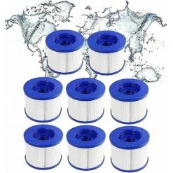 GRID COOL Lot De 8 Cartouches Filtrantes De Rechange Pour Spa Hot Tub/Clever Spa - Avec Filetage à Vis - Pour Spa-N1407535/filtre Pour Mspa,Pour Spa Pool Filtre Kit D'entretien