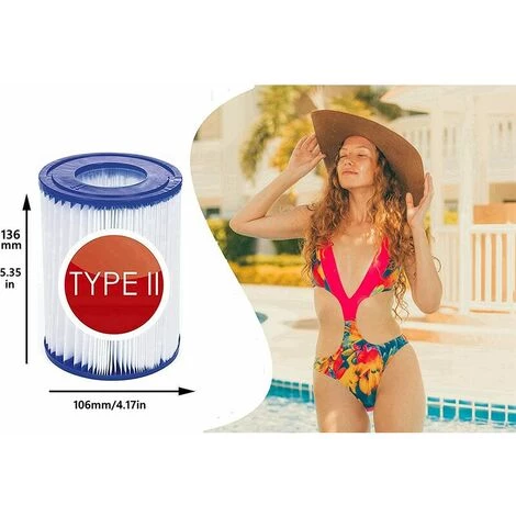 PREMIER Filtre De Piscine De Type II - Compatible Avec Bestway Type II - Compatible Avec Bestway 58383 58387 - Filtre De Piscine Bestway 530/800 Gph. – Image 2