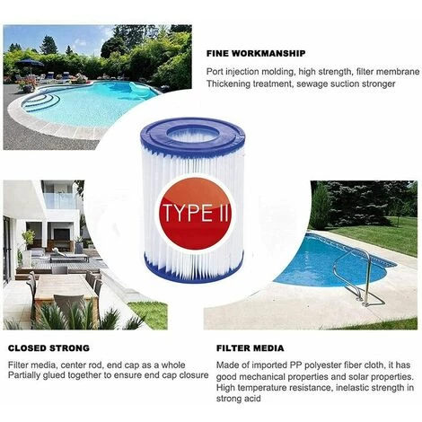 PREMIER Filtre De Piscine De Type II - Compatible Avec Bestway Type II - Compatible Avec Bestway 58383 58387 - Filtre De Piscine Bestway 530/800 Gph. – Image 5