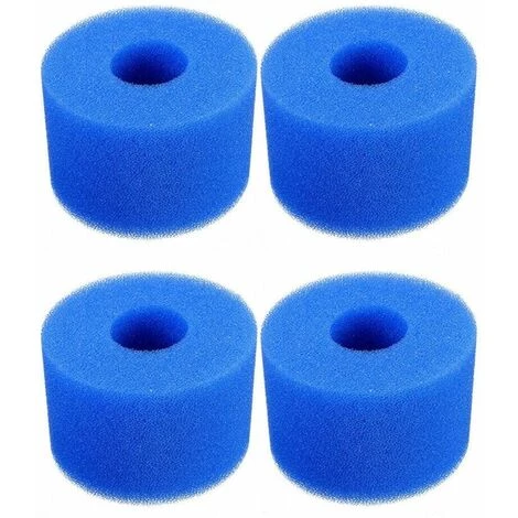 ECHOO 4 Pièces Éponge Filtrante Type S1, Cartouche De Filtre En Mousse, Mousse Pour Filtre Piscine, Réutilisables Et Lavables, Filtre En Mousse Pour Spa, Piscine, Jacuzzi