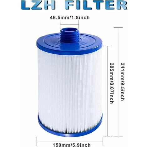 QERSTA Cartouche De Filtre De Spa , Pour Filtre À Remous Pleatco Pww50 , Filtre De Spa Pour Filtre De Remplacement Unicel 6Ch-940 Spa Business Whirlpool (2 Pièces) – Image 2