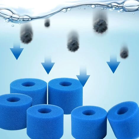 FLYME Éponge Filtrante Type A, Lot De 4 Filtres De Piscine, Filtre Éponge Cartouche, Mousse Pour Filtre Piscine, Réutilisables Et Lavables, Pour Spa, Piscine – Image 4